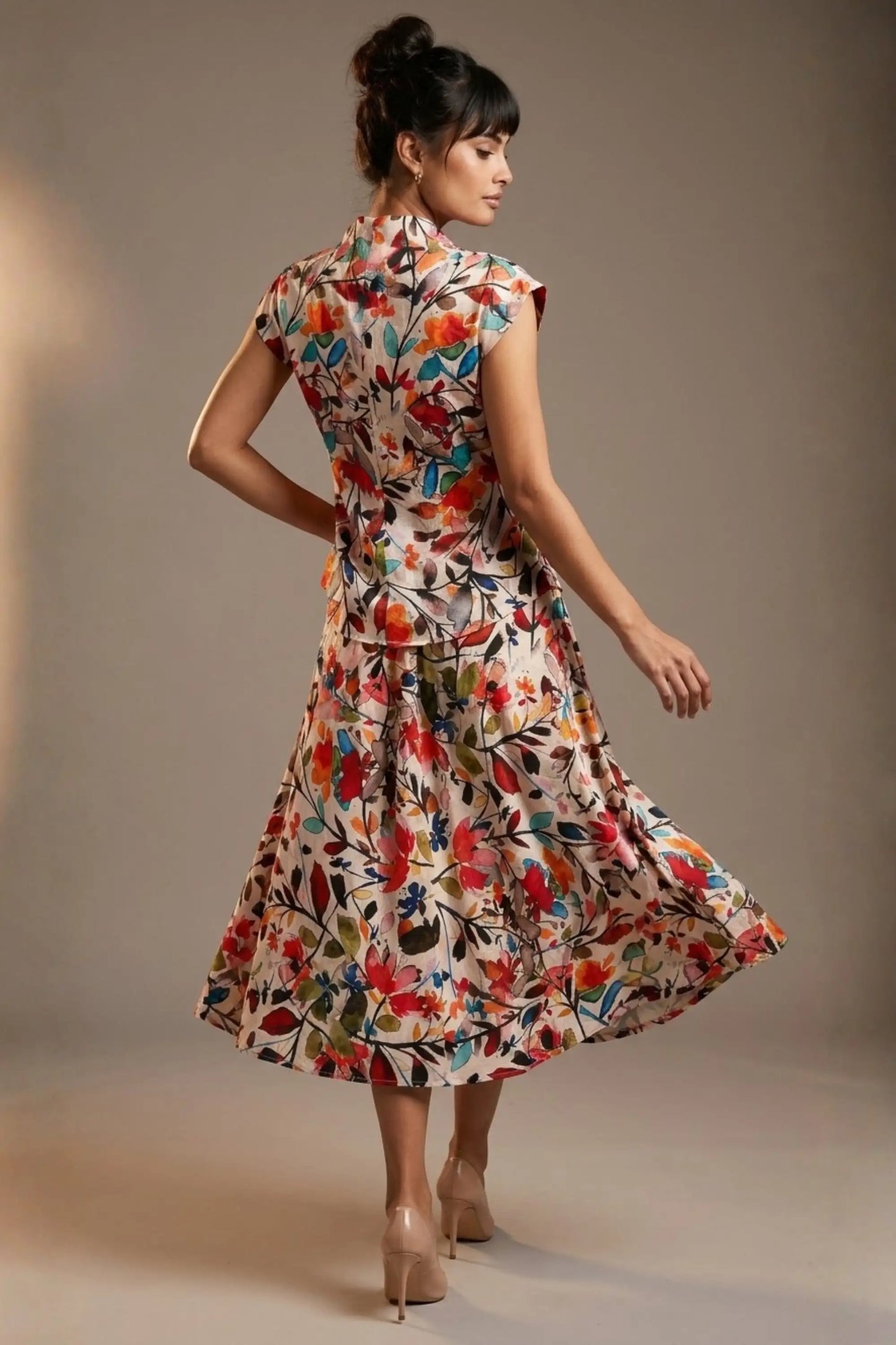 Arundel Cowl Neck & Swing Skirt Co-ord