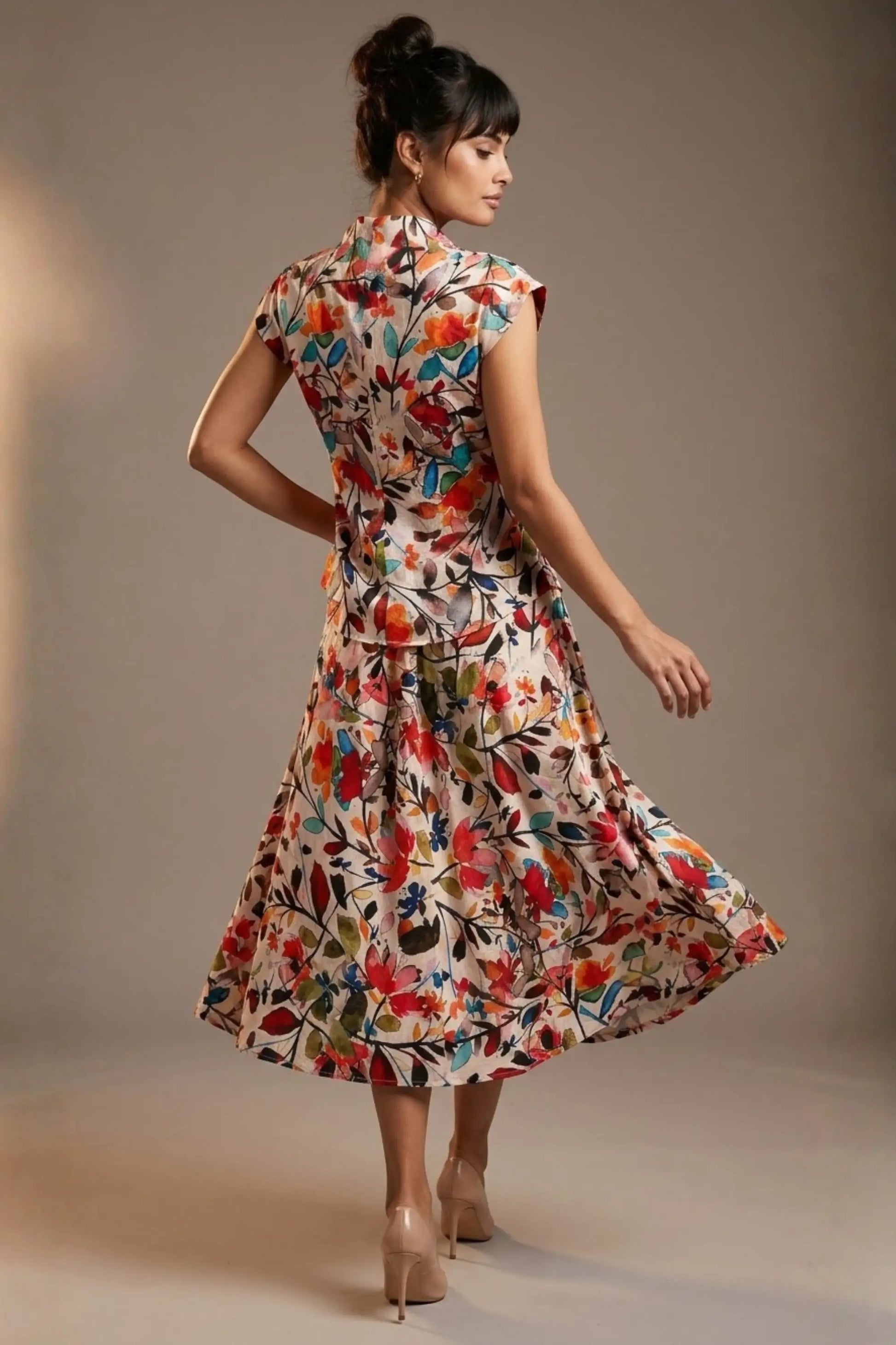 Arundel Cowl Neck & Swing Skirt Co-ord