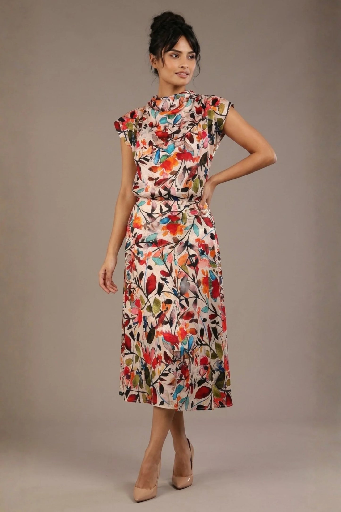 Arundel Cowl Neck & Swing Skirt Co-ord