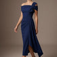 Olina Sculptural Off-The-Shoulder Drape Dress