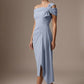 Olina Sculptural Off-The-Shoulder Drape Dress