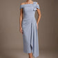 Olina Sculptural Off-The-Shoulder Drape Dress