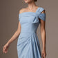 Olina Sculptural Off-The-Shoulder Drape Dress