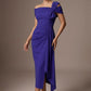 Olina Sculptural Off-The-Shoulder Drape Dress