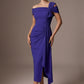 Olina Sculptural Off-The-Shoulder Drape Dress