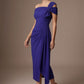 Olina Sculptural Off-The-Shoulder Drape Dress