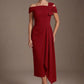 Olina Sculptural Off-The-Shoulder Drape Dress