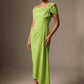 Olina Sculptural Off-The-Shoulder Drape Dress