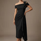 Olina Sculptural Off-The-Shoulder Drape Dress