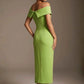 Olina Sculptural Off-The-Shoulder Drape Dress