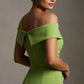 Olina Sculptural Off-The-Shoulder Drape Dress