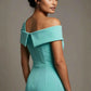 Olina Sculptural Off-The-Shoulder Drape Dress