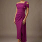 Olina Sculptural Off-The-Shoulder Drape Dress