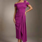 Olina Sculptural Off-The-Shoulder Drape Dress