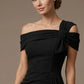 Olina Sculptural Off-The-Shoulder Drape Dress