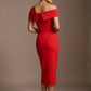 Olina Sculptural Off-The-Shoulder Drape Dress