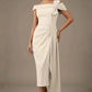 Olina Sculptural Off-The-Shoulder Drape Dress