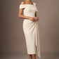 Olina Sculptural Off-The-Shoulder Drape Dress