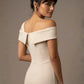 Olina Sculptural Off-The-Shoulder Drape Dress