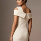 Olina Sculptural Off-The-Shoulder Drape Dress