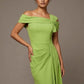 Olina Sculptural Off-The-Shoulder Drape Dress