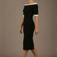 Brea Contrast Off-The-Shoulder Midi Dress