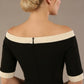 Brea Contrast Off-The-Shoulder Midi Dress
