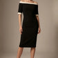 Brea Contrast Off-The-Shoulder Midi Dress
