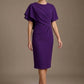 Cypress Asymmetric Cape Detail Pencil Dress