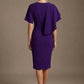 Cypress Asymmetric Cape Detail Pencil Dress
