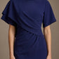 Cypress Asymmetric Cape Detail Pencil Dress