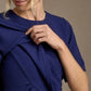Cypress Asymmetric Cape Detail Pencil Dress