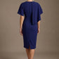 Cypress Asymmetric Cape Detail Pencil Dress