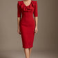 Caister Statement Frill Tie Pencil Dress