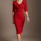 Caister Statement Frill Tie Pencil Dress