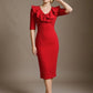 Caister Statement Frill Tie Pencil Dress