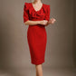 Caister Statement Frill Tie Pencil Dress