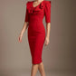 Caister Statement Frill Tie Pencil Dress