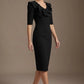 Caister Statement Frill Tie Pencil Dress
