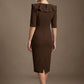 Caister Statement Frill Tie Pencil Dress