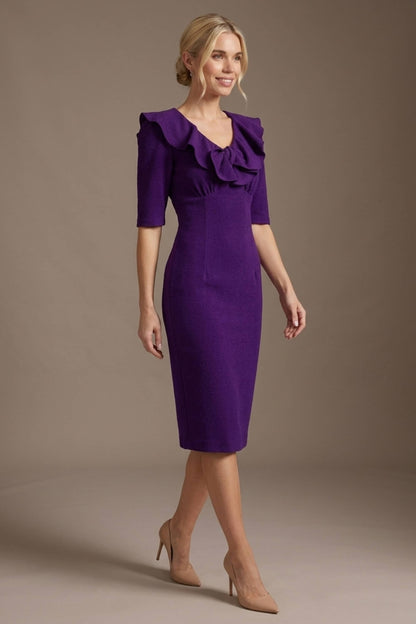 Caister Statement Frill Tie Pencil Dress