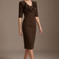 Caister Statement Frill Tie Pencil Dress