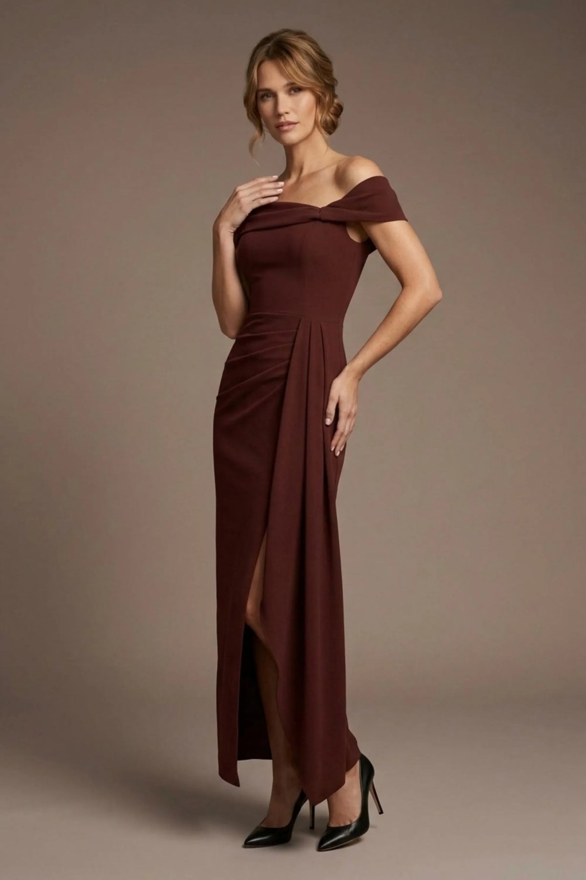 Othello Off-The-Shoulder Drape Maxi Dress
