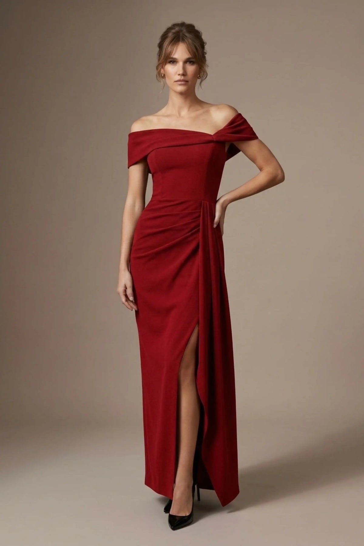 Othello Off-The-Shoulder Drape Maxi Dress
