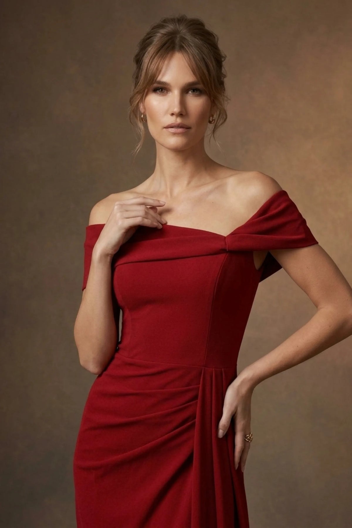 Othello Off-The-Shoulder Drape Maxi Dress
