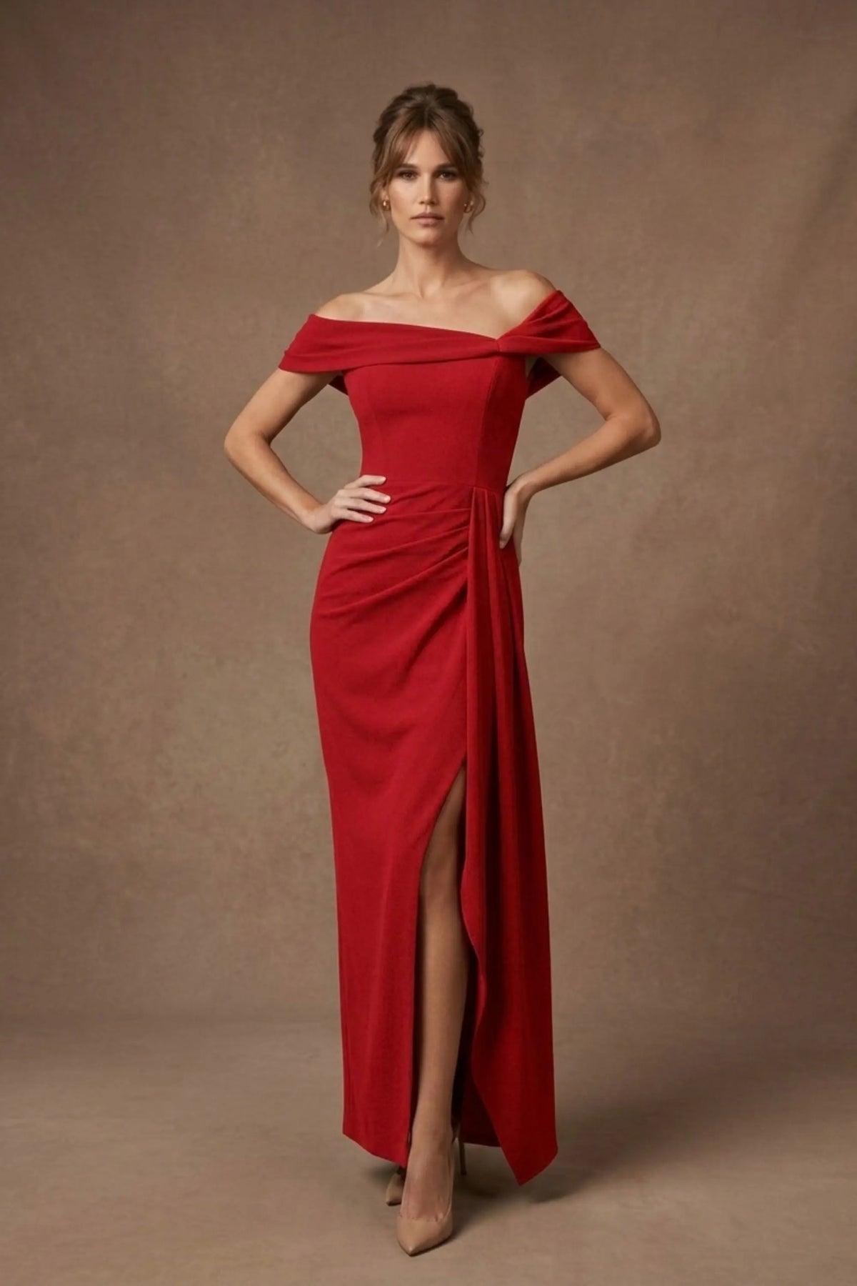 Othello Off-The-Shoulder Drape Maxi Dress
