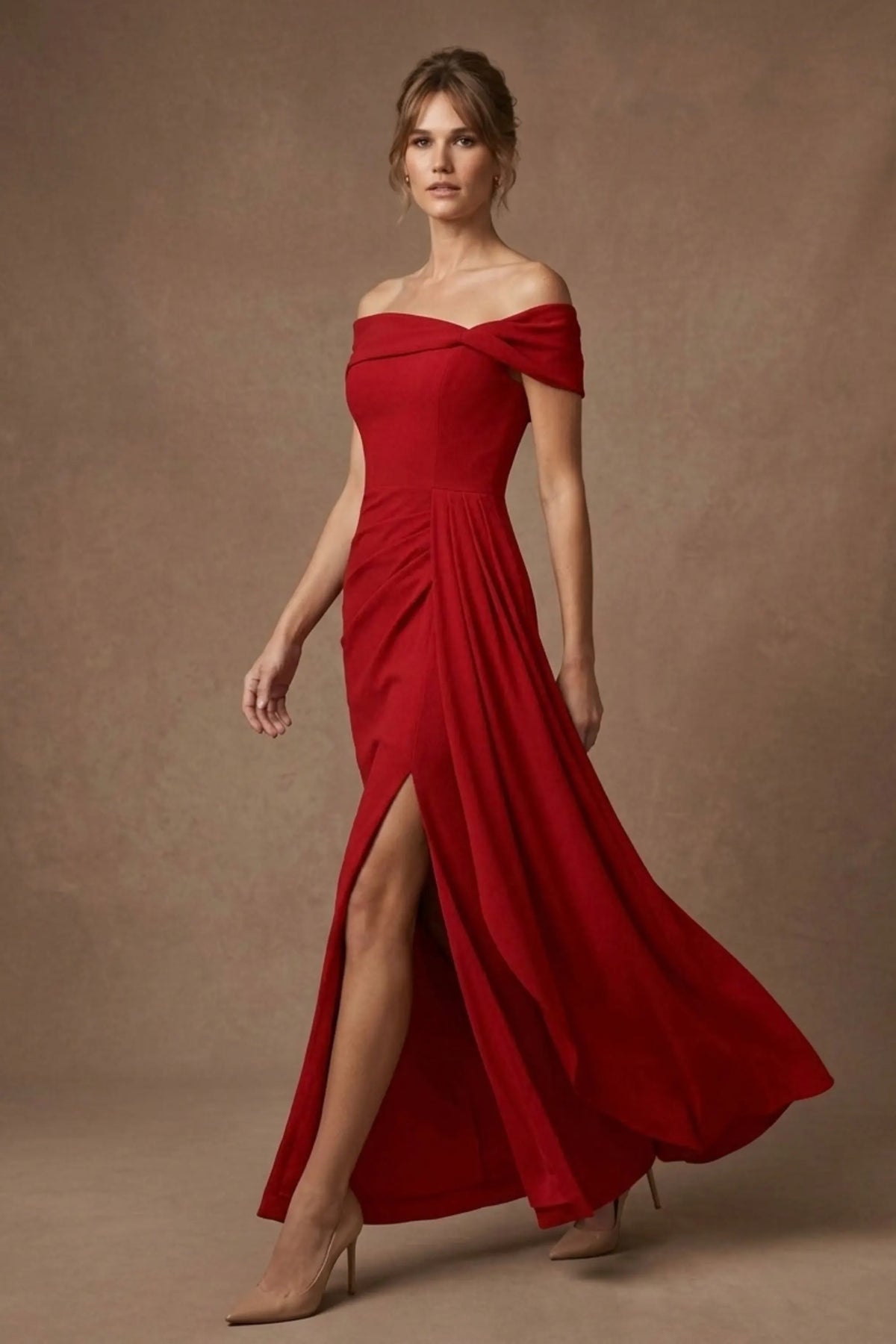 Othello Off-The-Shoulder Drape Maxi Dress
