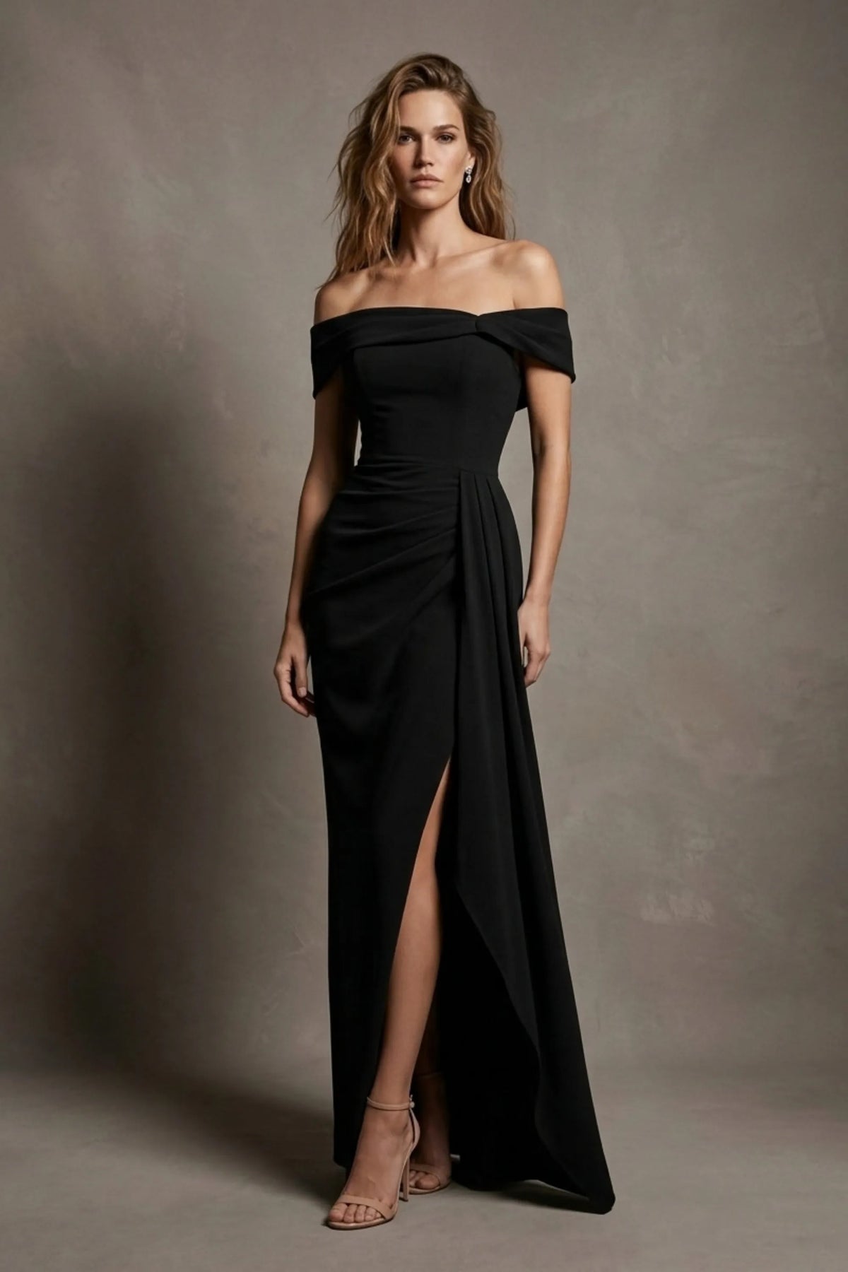 Othello Off-The-Shoulder Drape Maxi Dress
