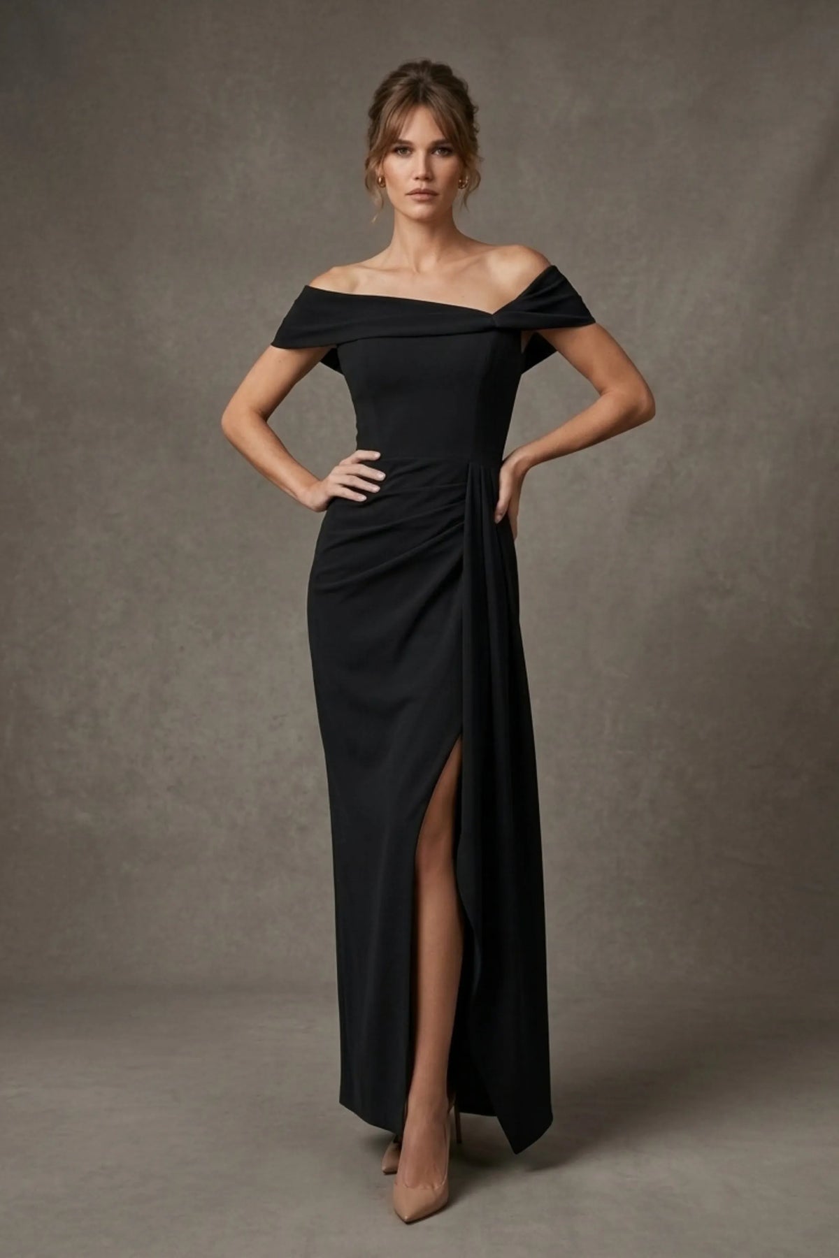 Othello Off-The-Shoulder Drape Maxi Dress
