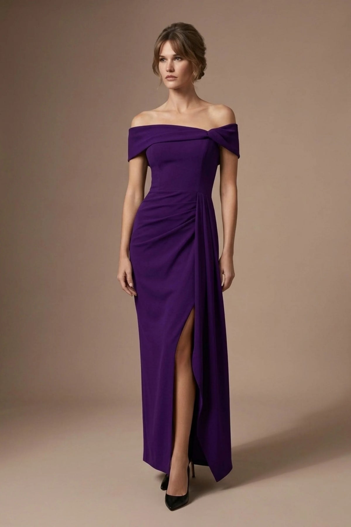 Othello Off-The-Shoulder Drape Maxi Dress
